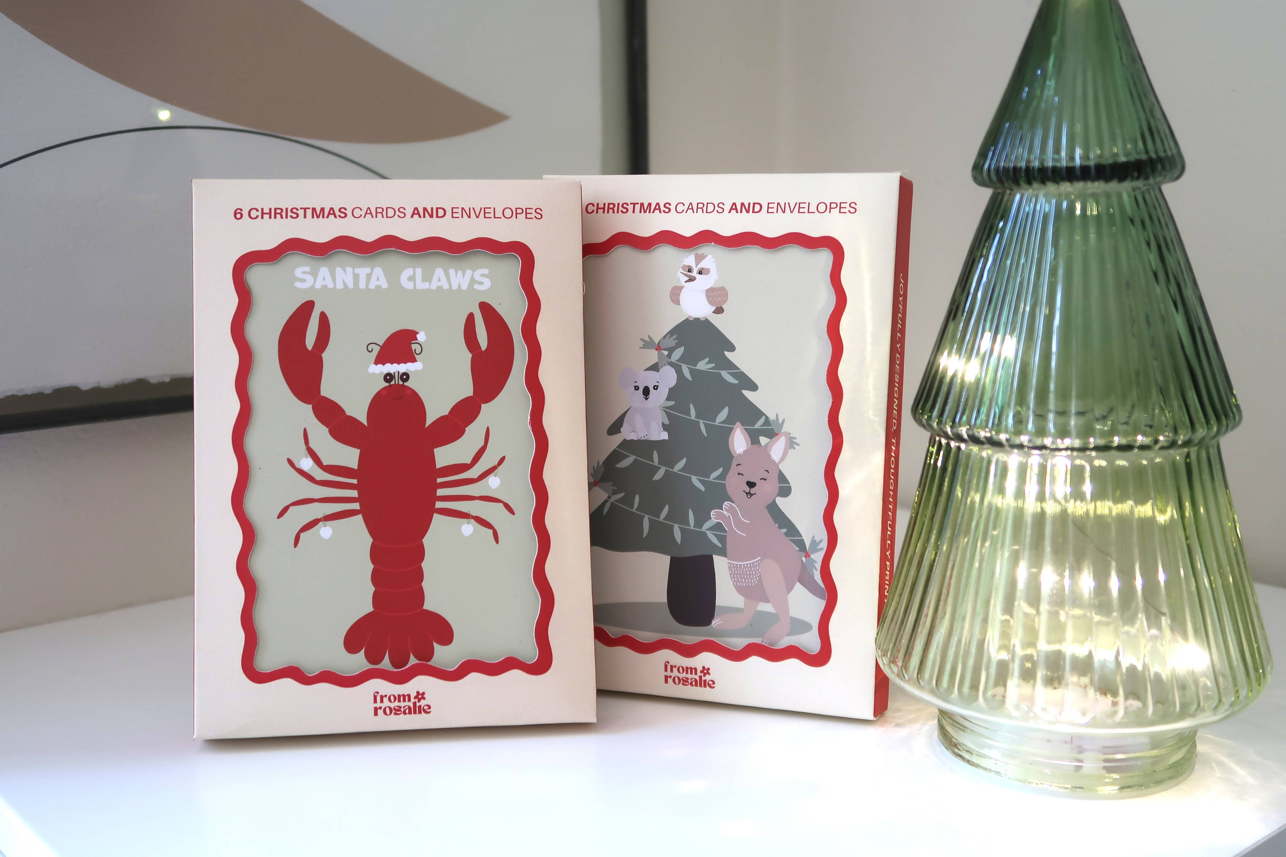 Christmas Card Box Set: 6 pack Aussie Holiday Greeting Cards