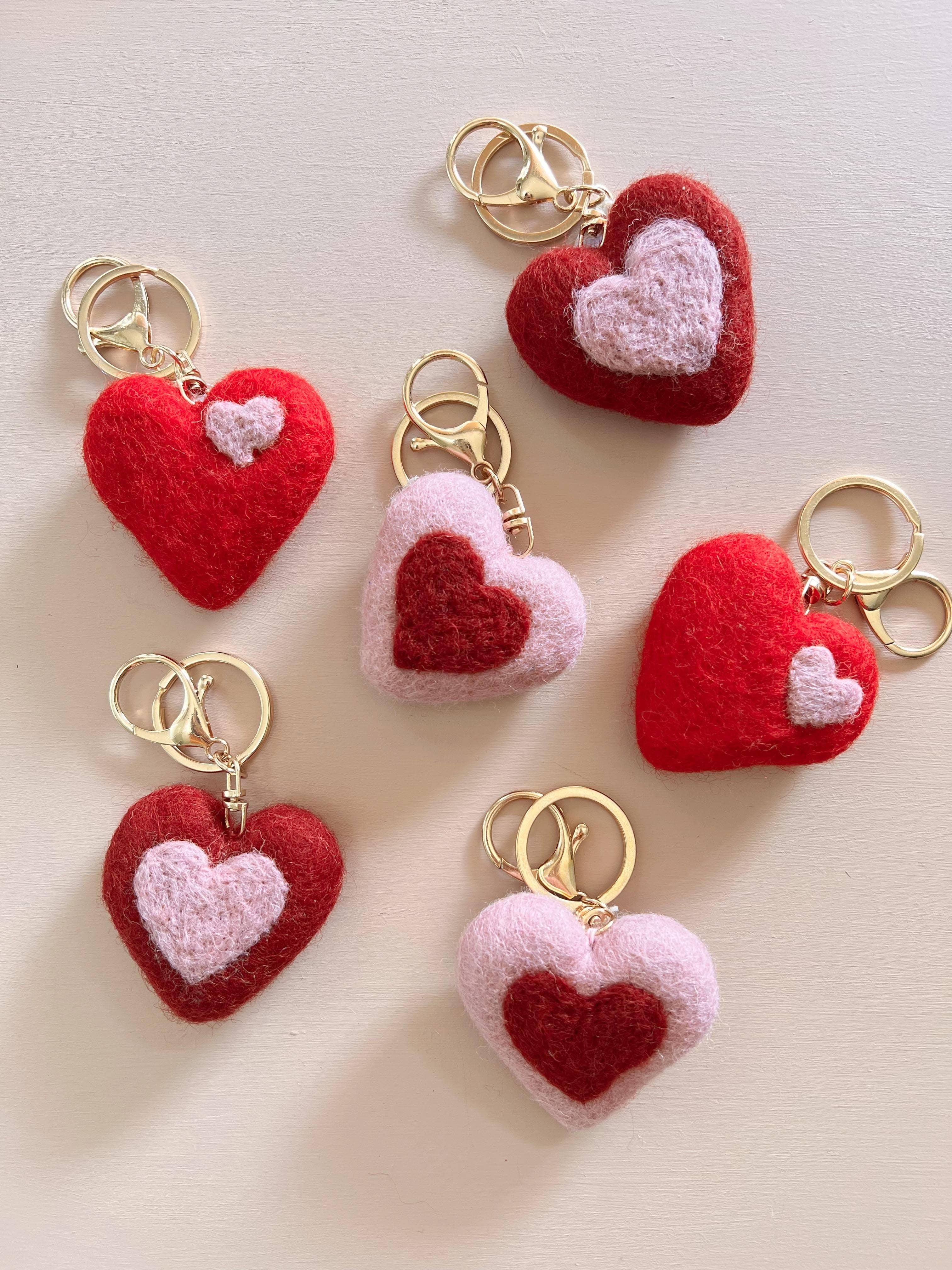 Felt Heart Keychain | Bag Charm