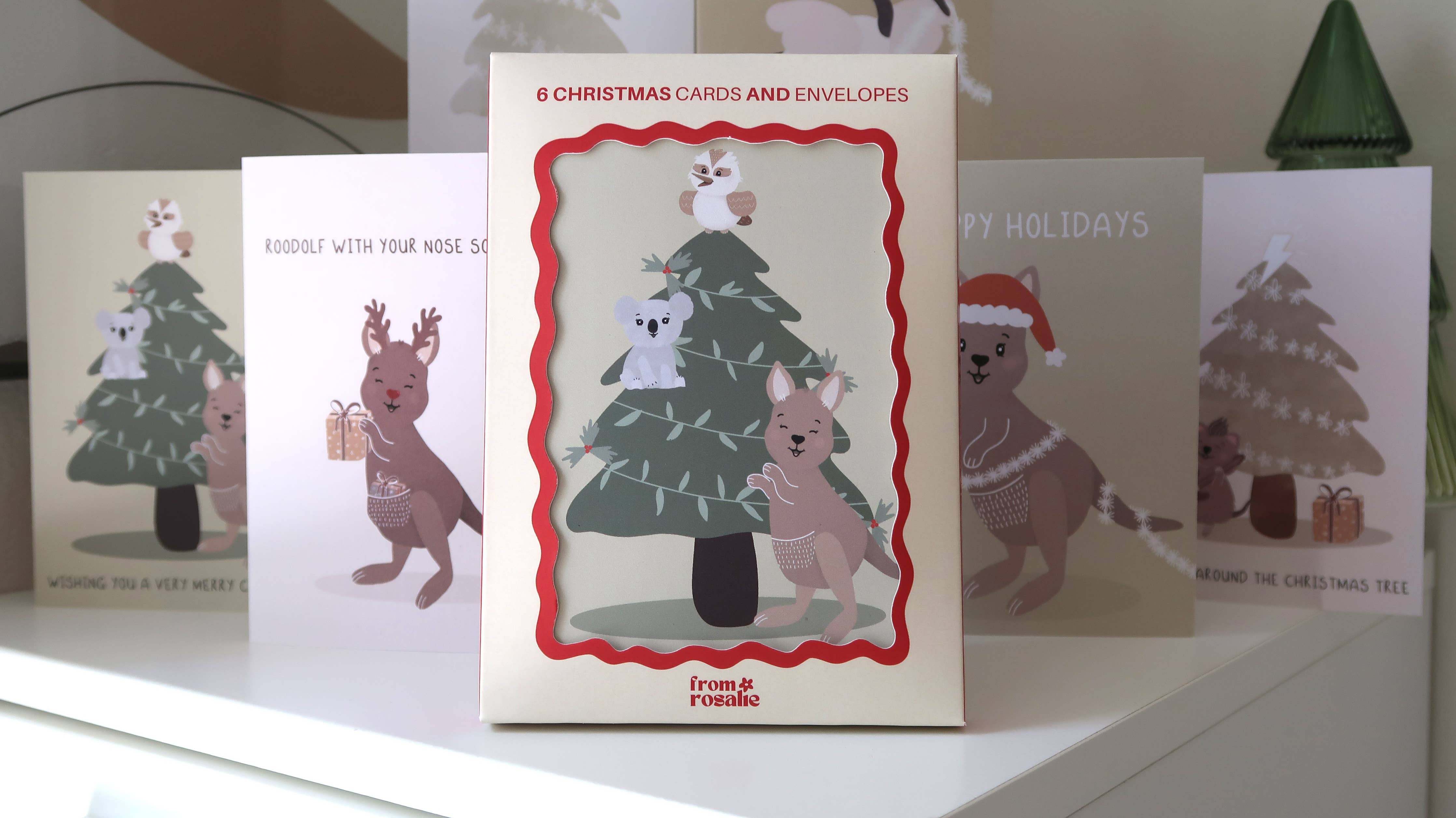 Christmas Card Box Set: 6 pack Aussie Holiday Greeting Cards