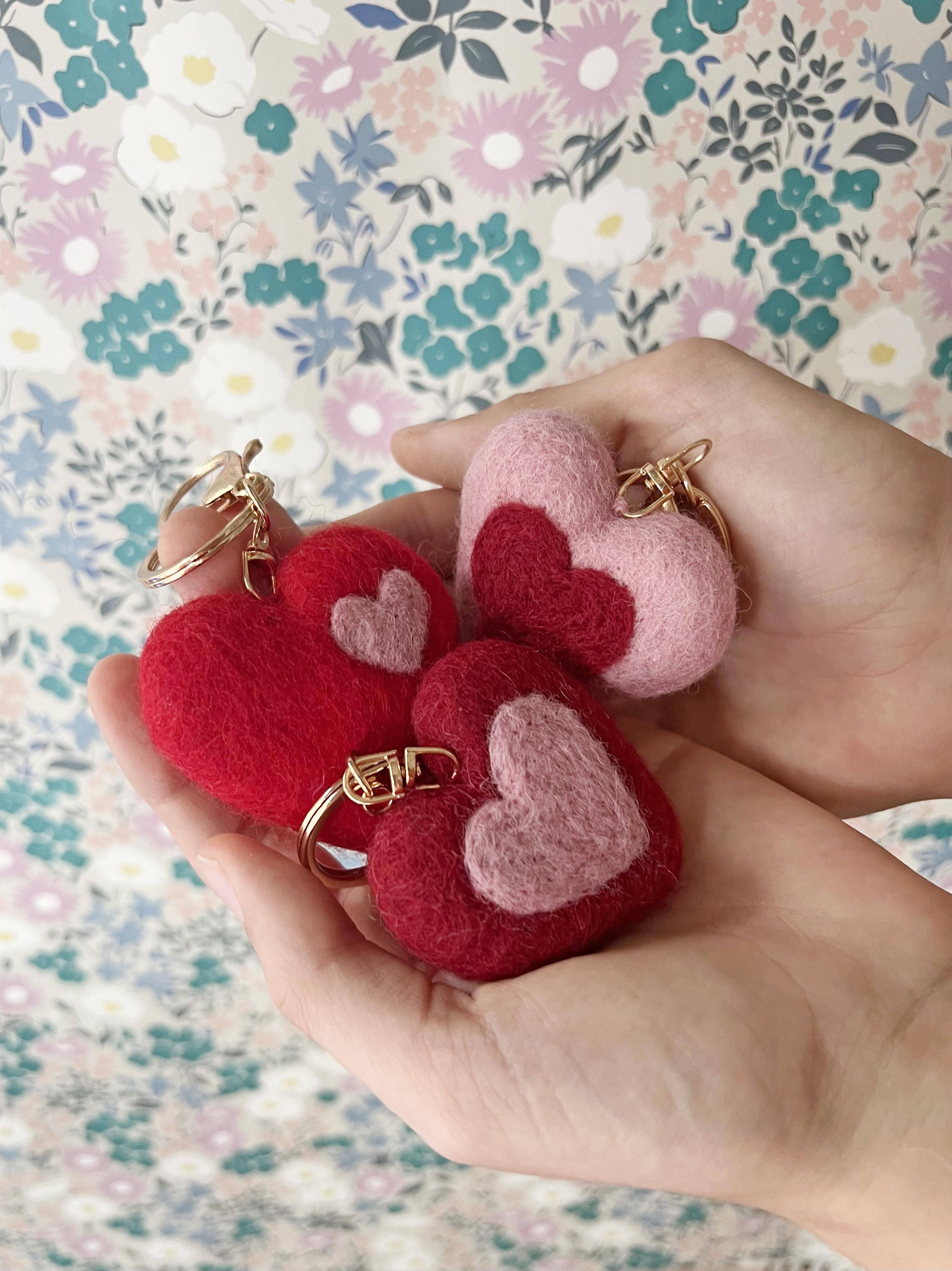 Felt Heart Keychain | Bag Charm