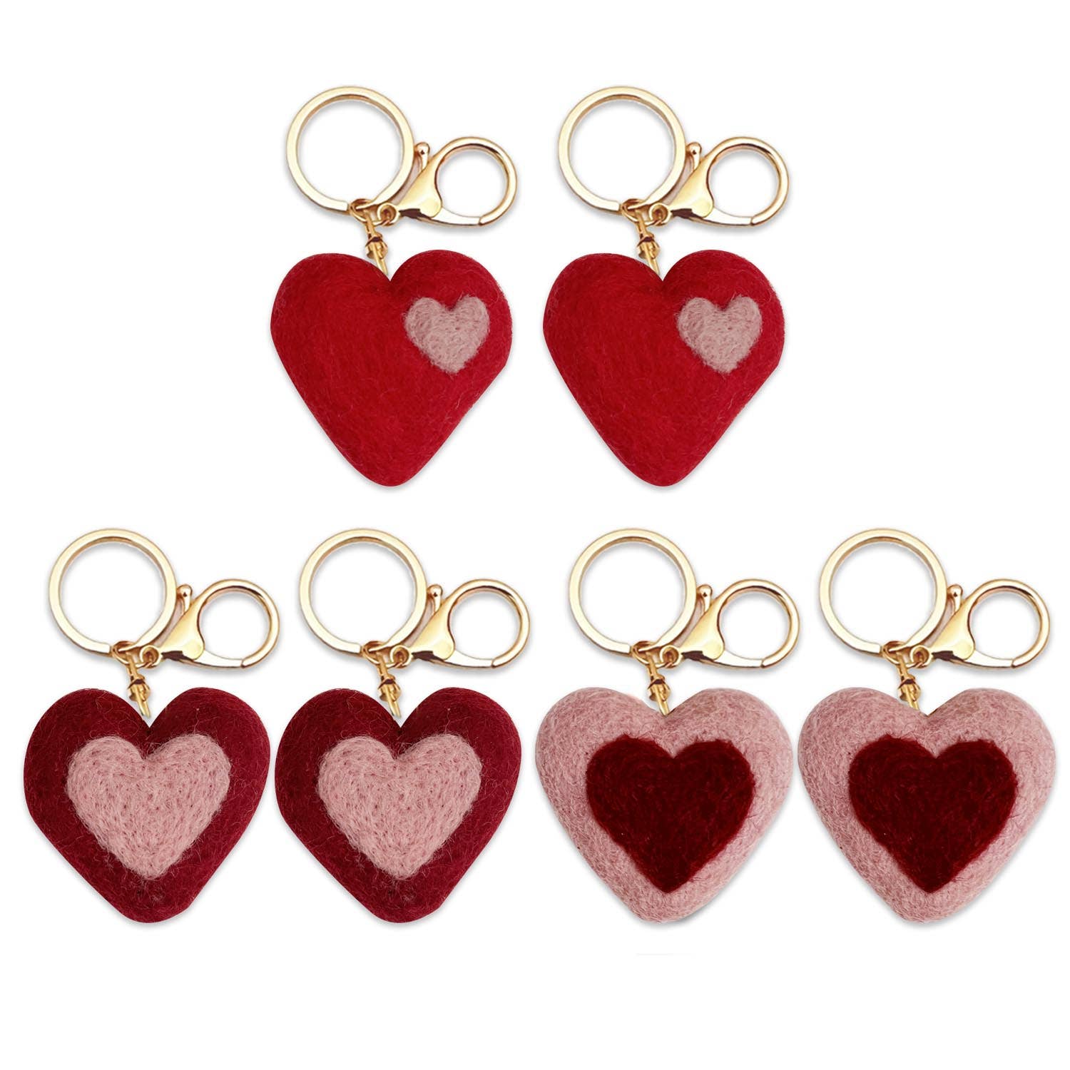 Felt Heart Keychain | Bag Charm