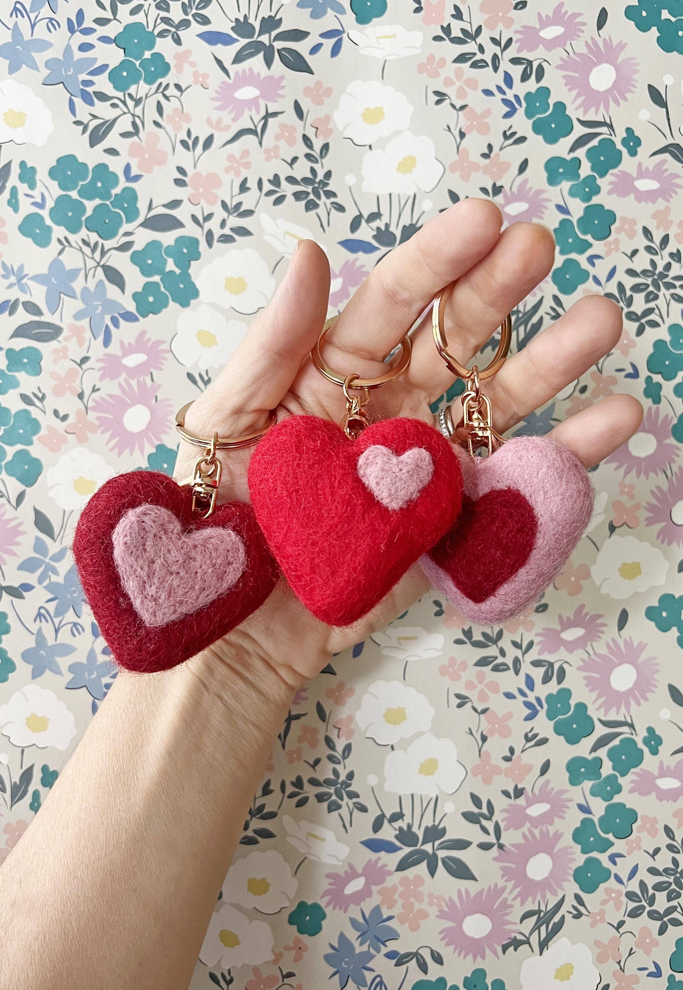 Felt Heart Keychain | Bag Charm