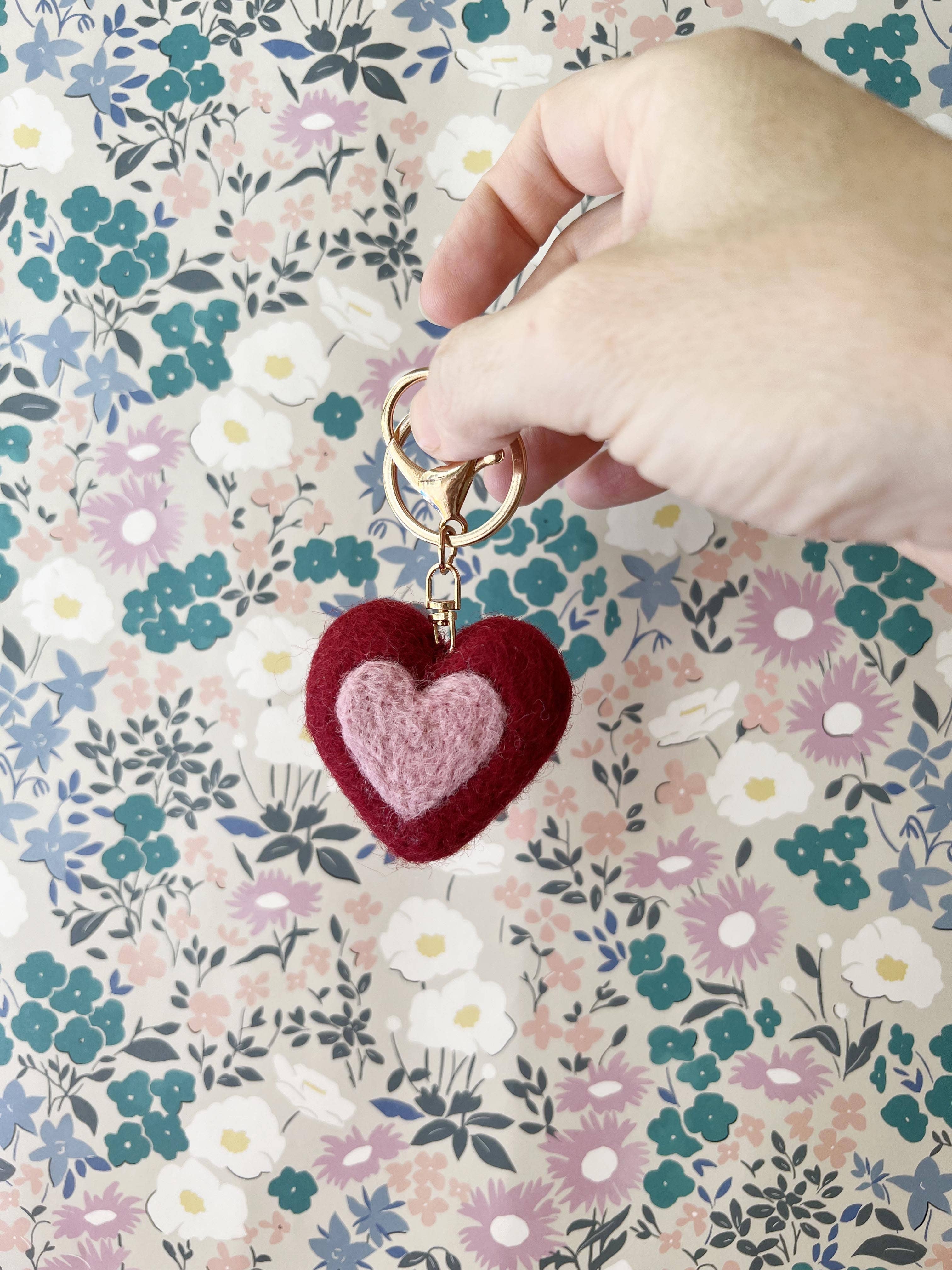 Felt Heart Keychain | Bag Charm