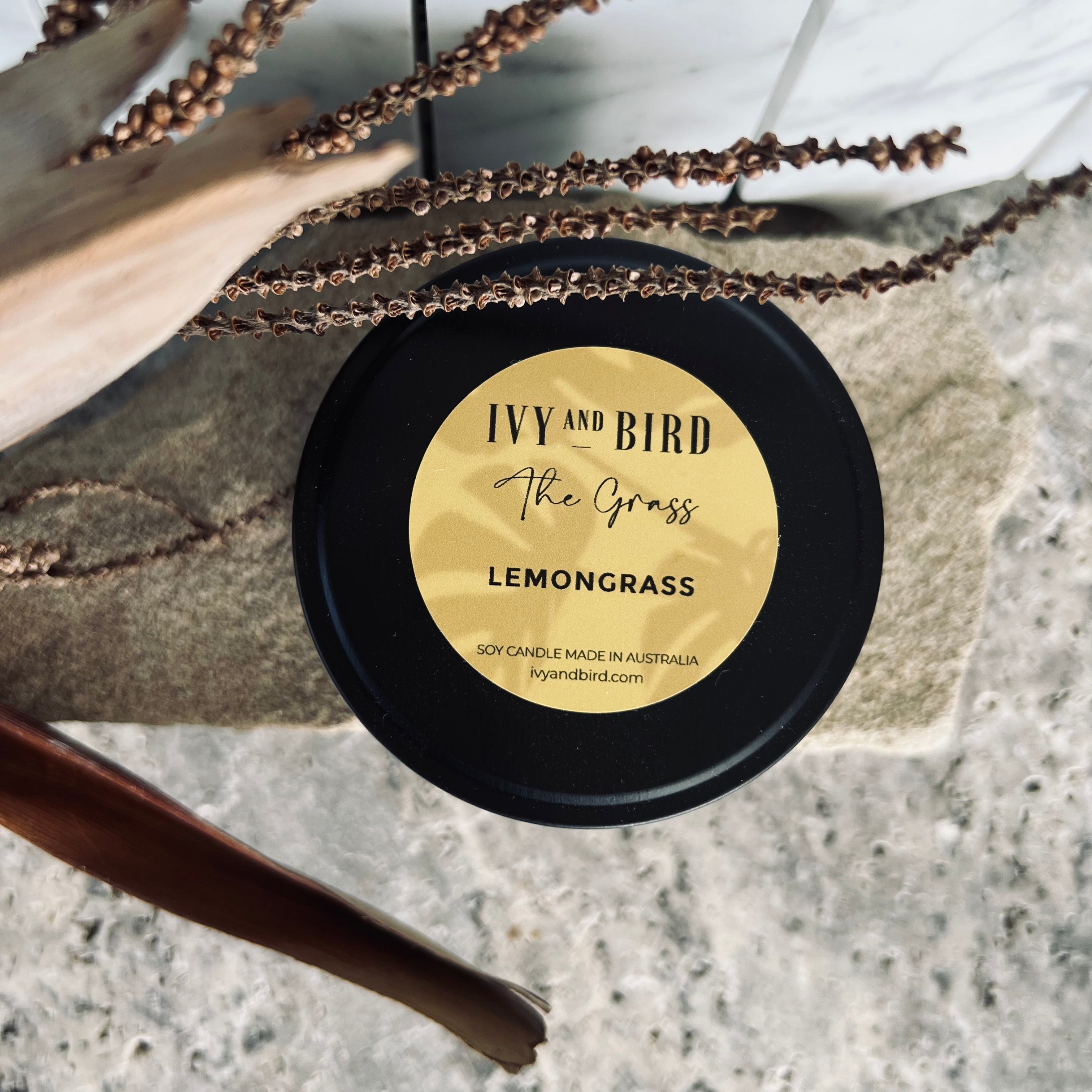 LEMONGRASS TRAVEL CANDLE - PURE ESSENTIAL OIL