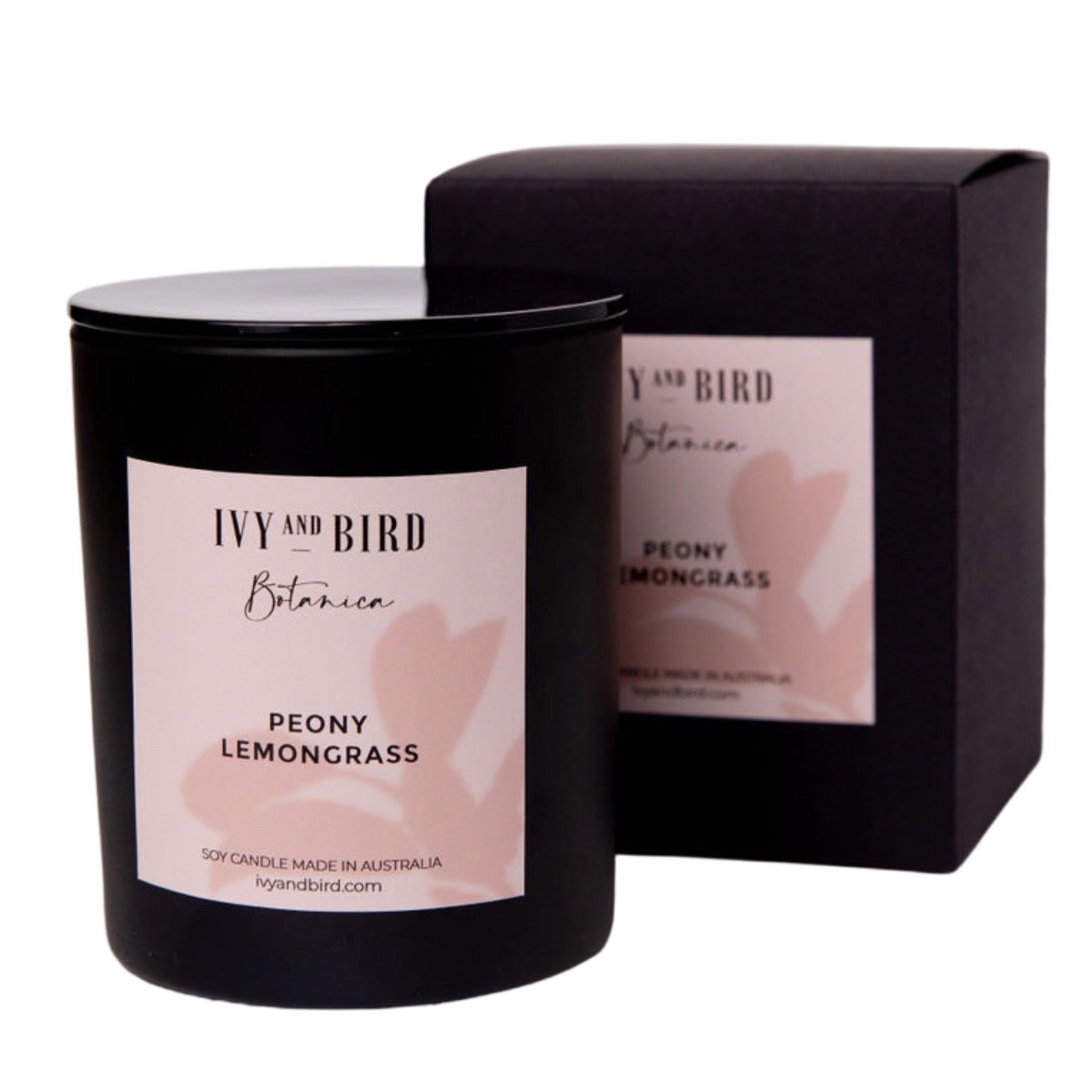 PEONY ROSE & LEMONGRASS SOY CANDLE - BOTANICA