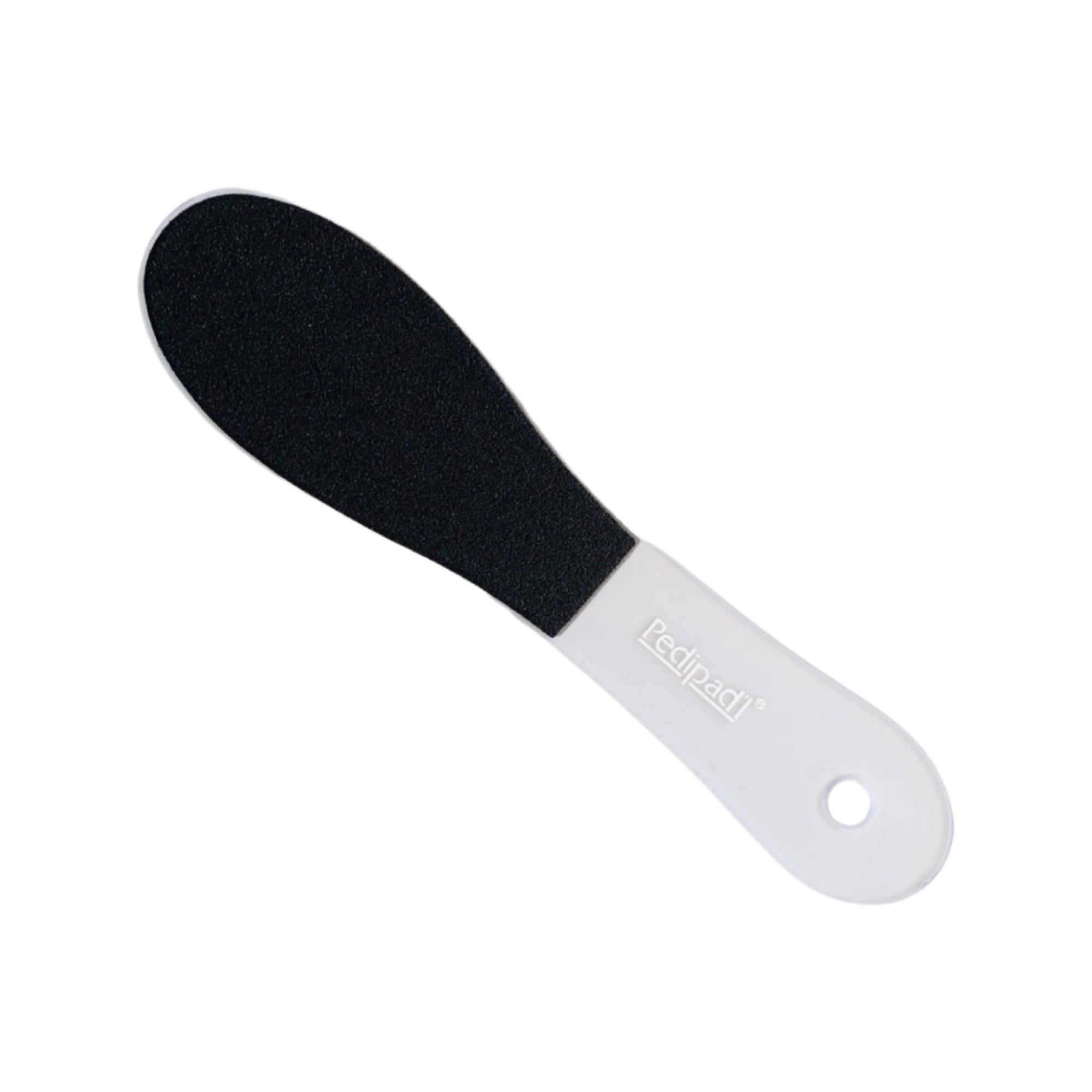 Pedipaddle file for smoothing rough cracked heels on white background