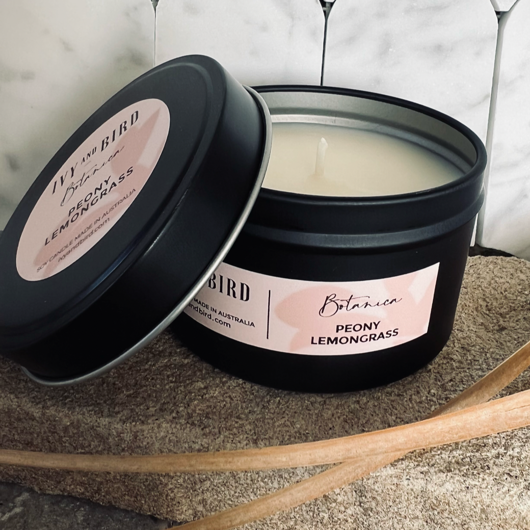 PEONY ROSE & LEMONGRASS - BOTANICA TRAVEL CANDLE