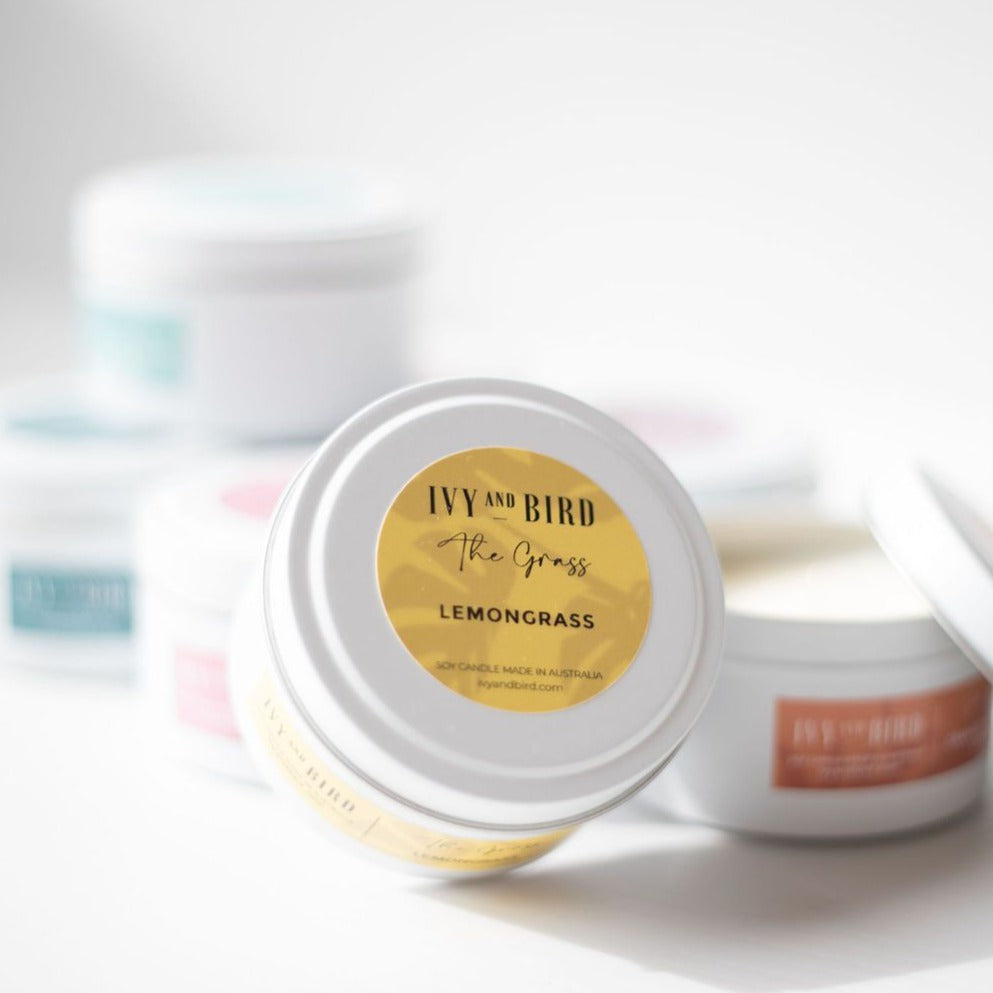 LEMONGRASS TRAVEL CANDLE - PURE ESSENTIAL OIL