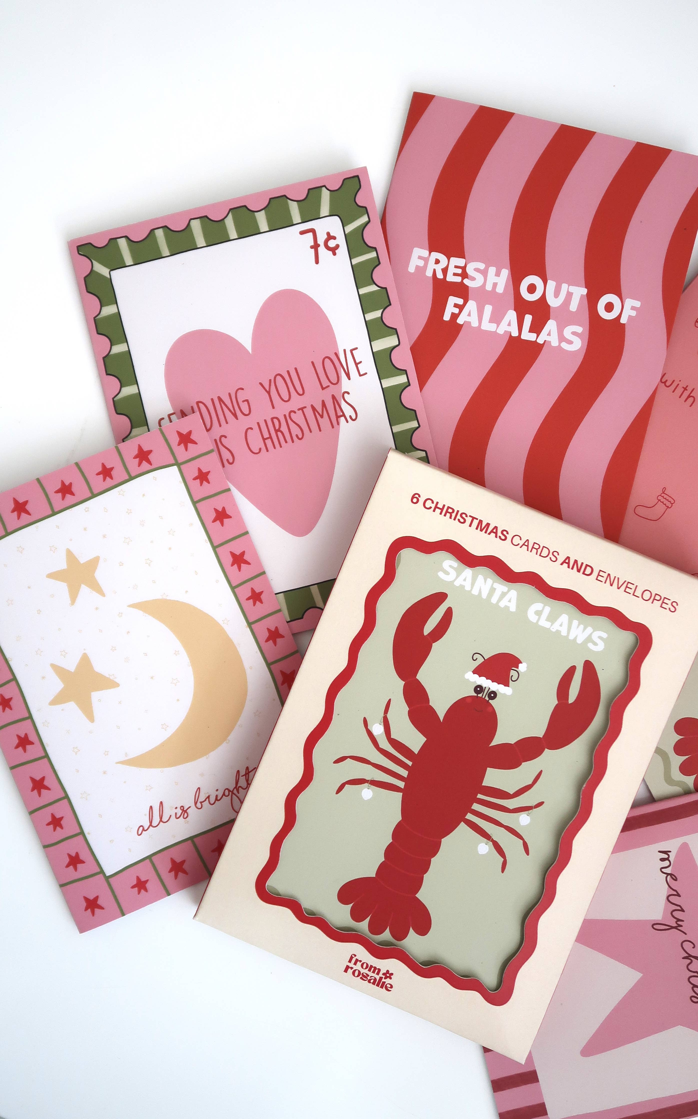 Christmas Card Box Set: 6 Pack Greeting Cards- Festive Edit