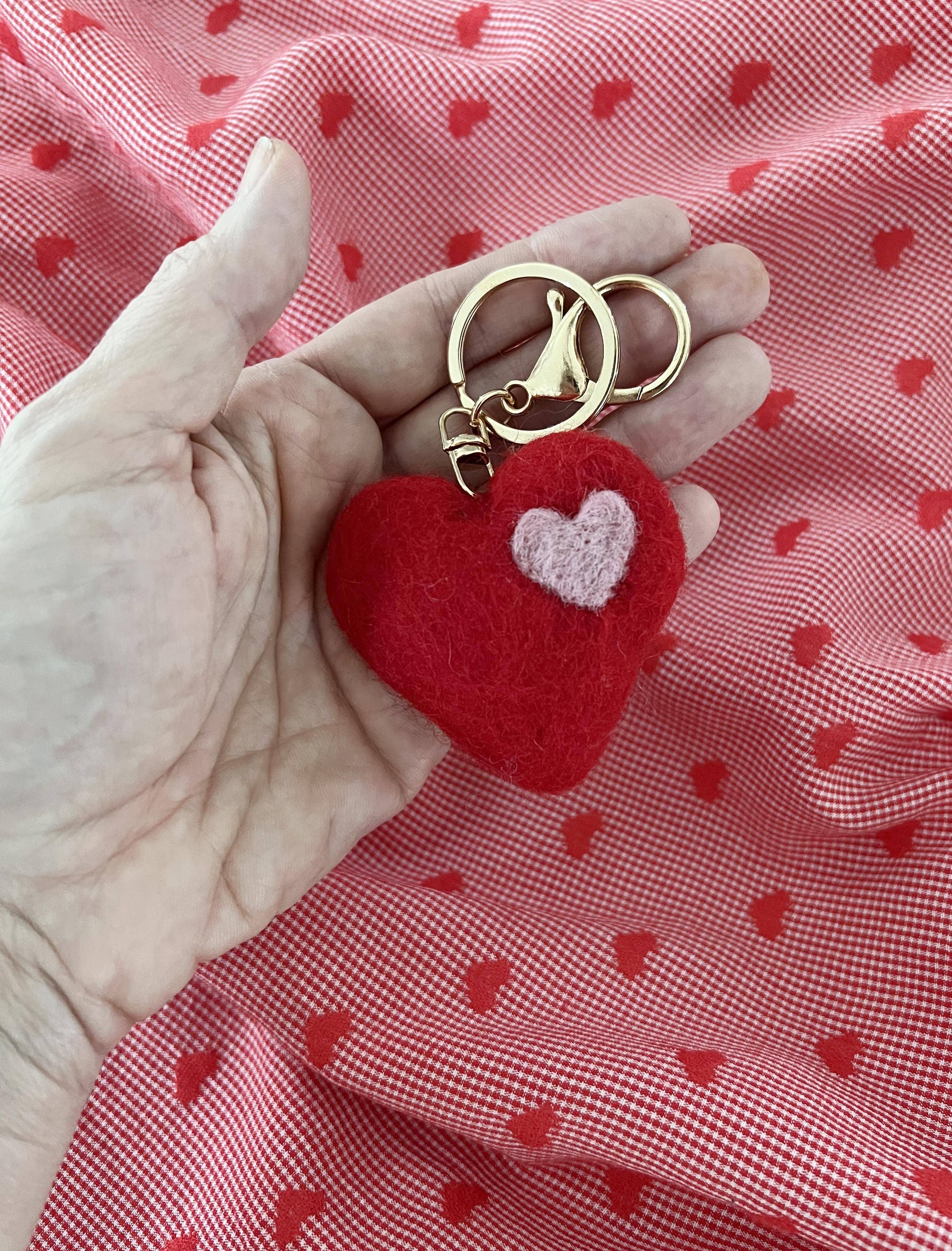 Felt Heart Keychain | Bag Charm