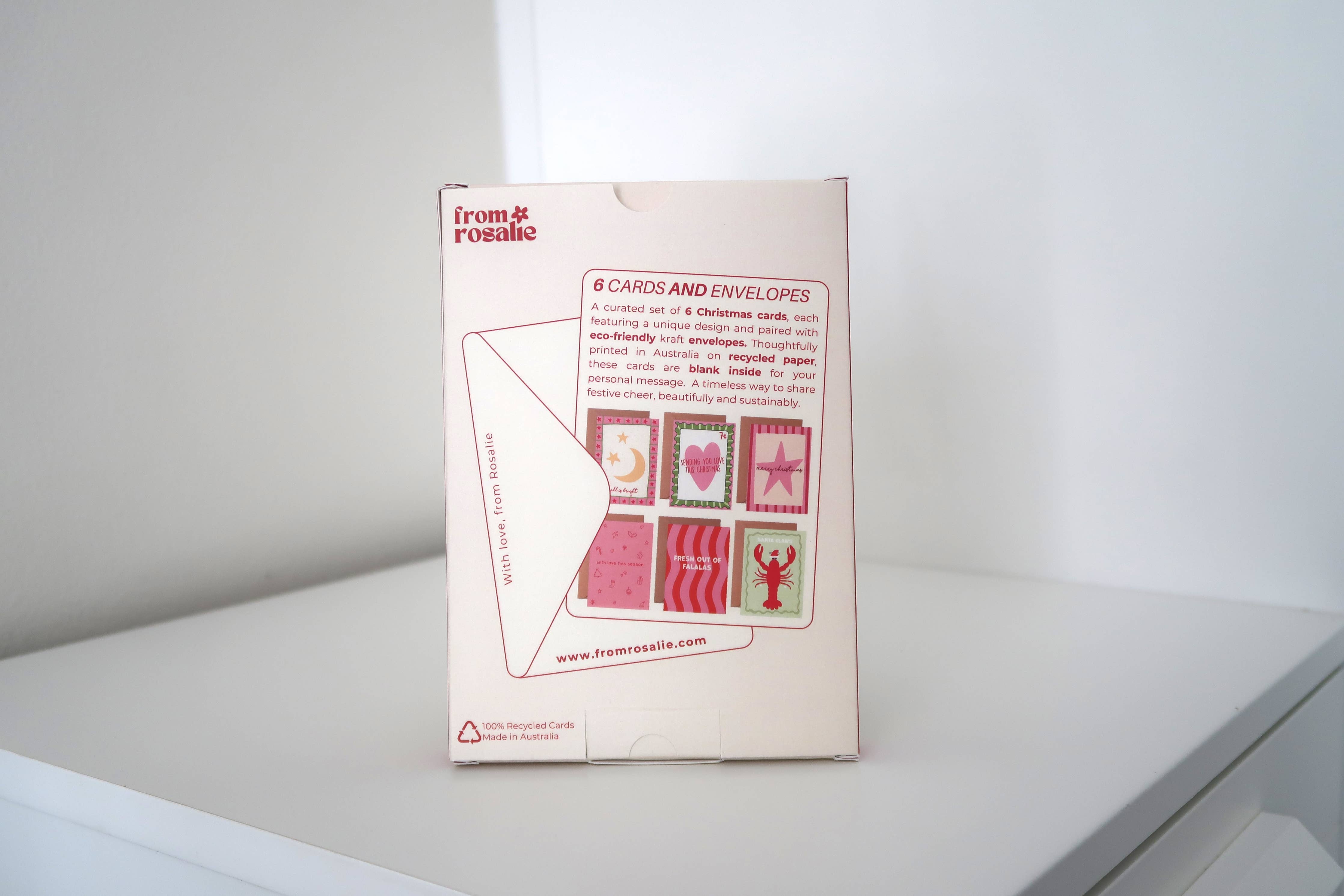 Christmas Card Box Set: 6 Pack Greeting Cards- Festive Edit