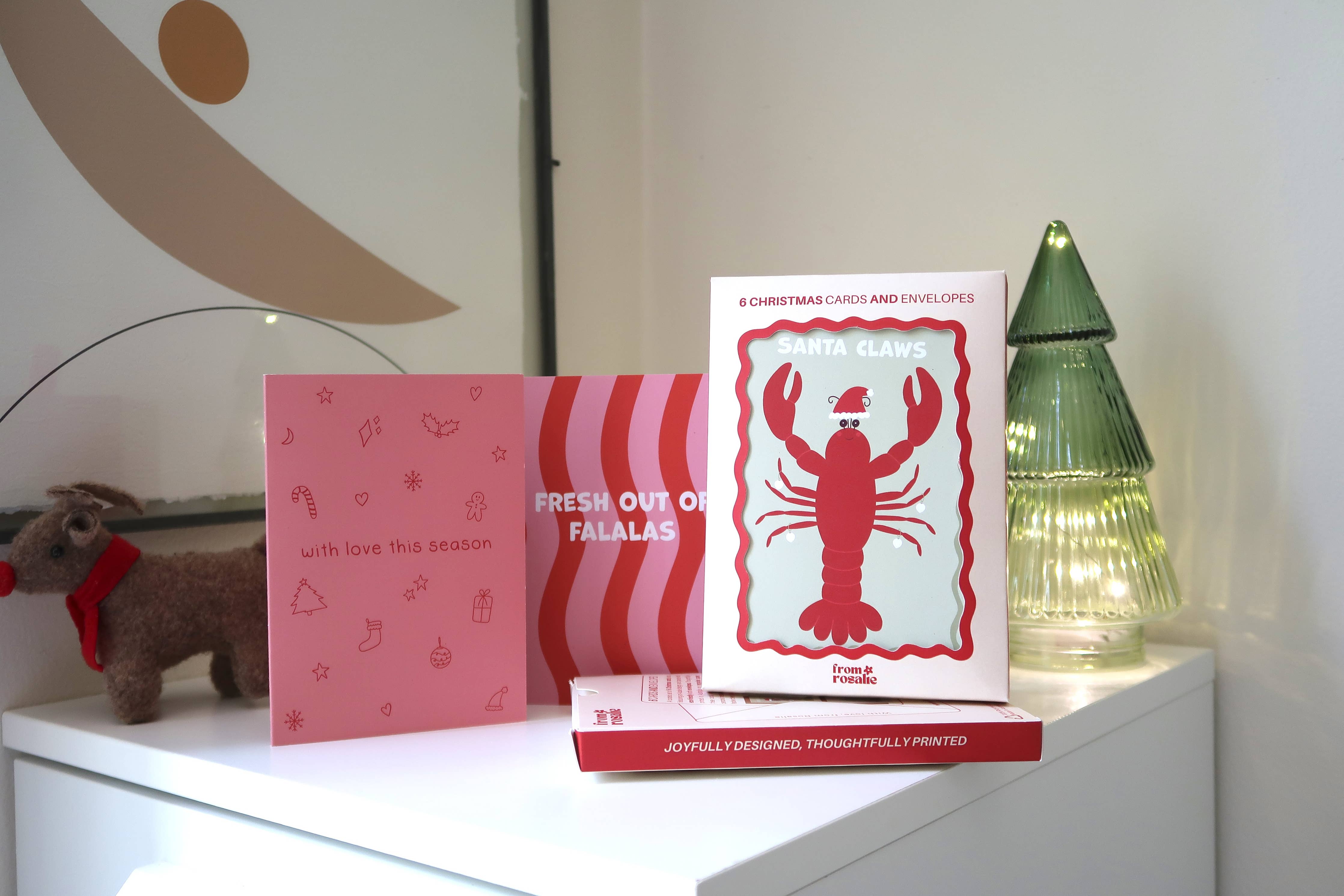 Christmas Card Box Set: 6 Pack Greeting Cards- Festive Edit