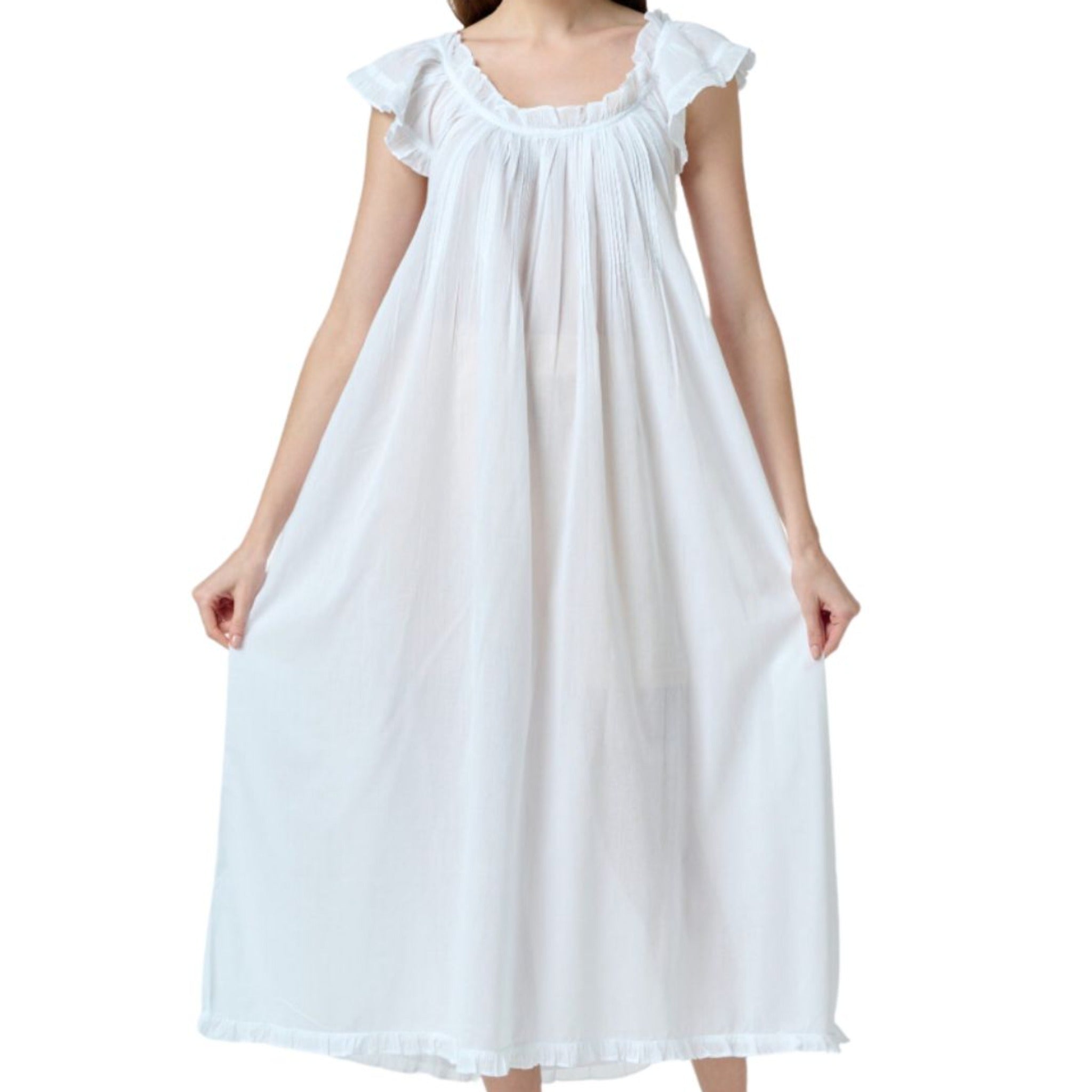 Bille sexlife white cotton night gown 
