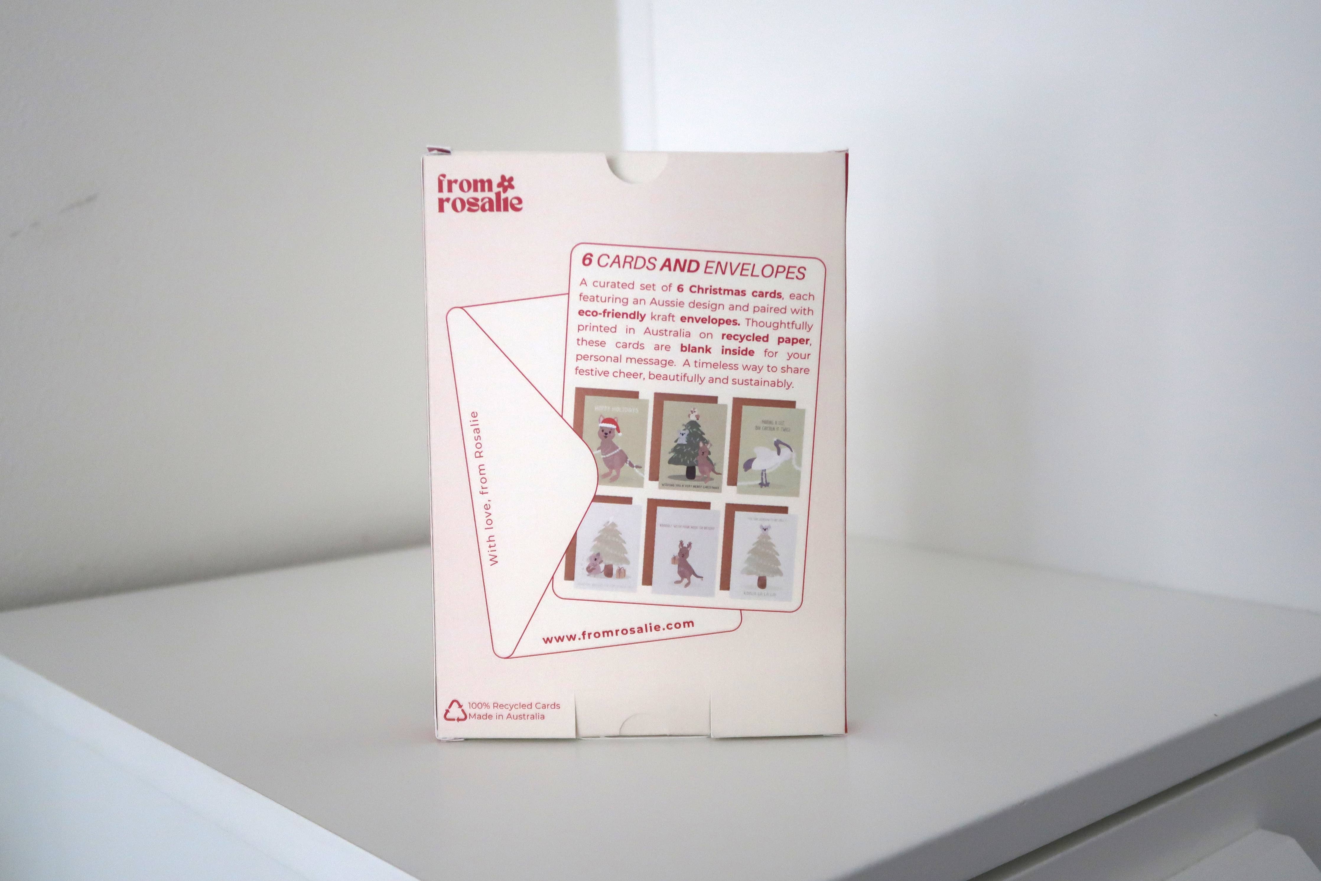 Christmas Card Box Set: 6 pack Aussie Holiday Greeting Cards