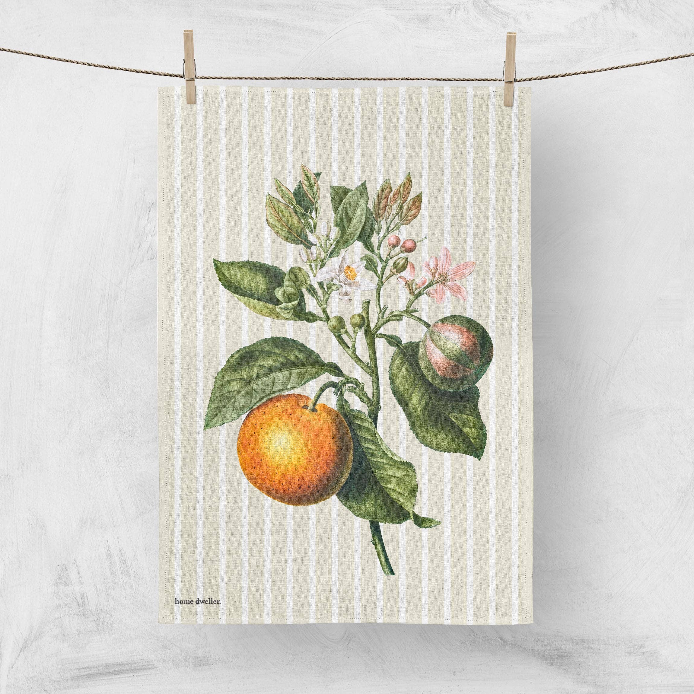 Orange Tea Towel  |  Kitchen Towel