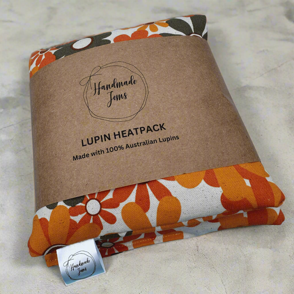 Orange Floral Lupin Heat Pack