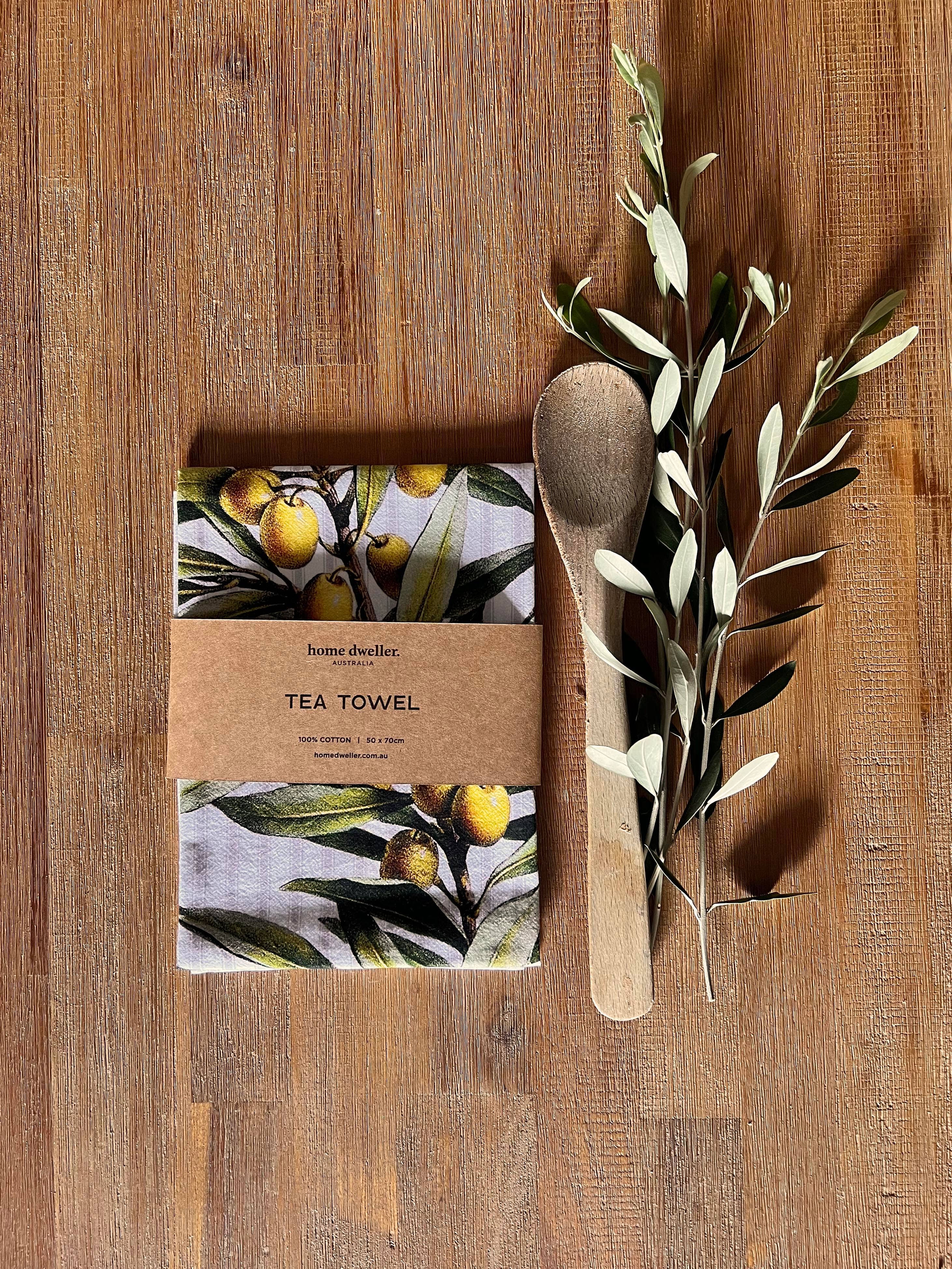 Olive Branch Tea Towel  |  Kitchen Towel