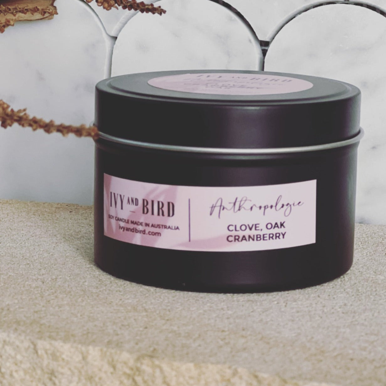 CLOVE CRANBERRY & OAK SOY TRAVEL CANDLE - ANTHROPOLOGIE