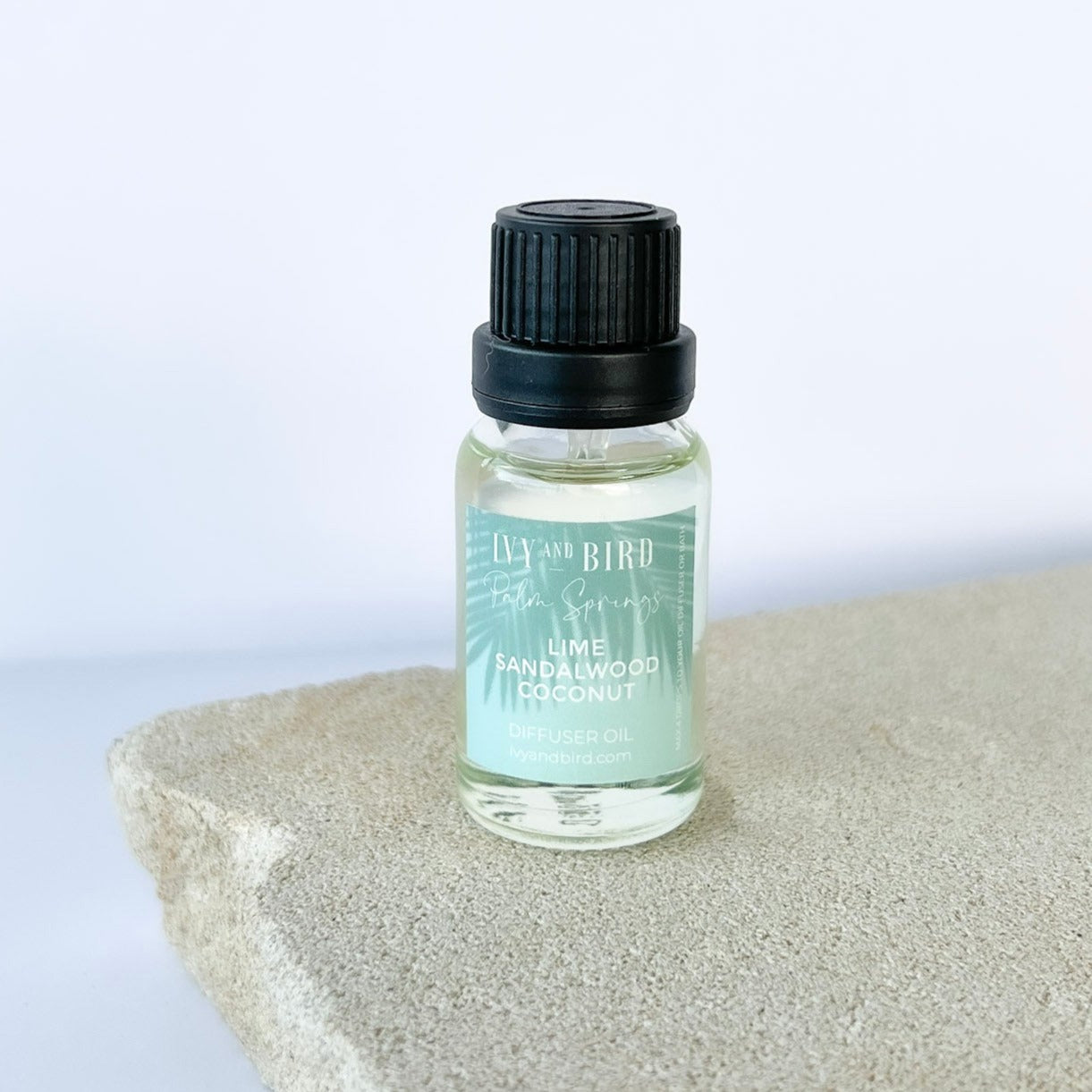 diffuser oil drops with the scent of lime sandalwood and coconut
